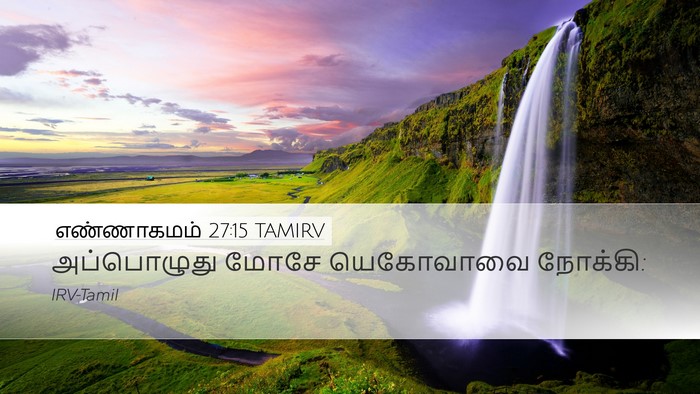 எண்ணாகமம் 27:15 TAMIRV Desktop Wallpaper - அப்பொழுது மோசே - Desktop Bible Verse Wallpaper