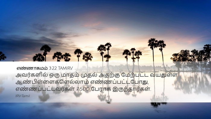 எண்ணாகமம் 3:22 TAMIRV Desktop Wallpaper - அவர்களில் ஒரு - Desktop Bible Verse Wallpaper