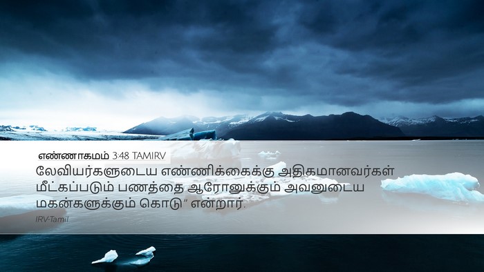 எண்ணாகமம் 3:48 TAMIRV Desktop Wallpaper - லேவியர்களுடைய - Desktop Bible Verse Wallpaper