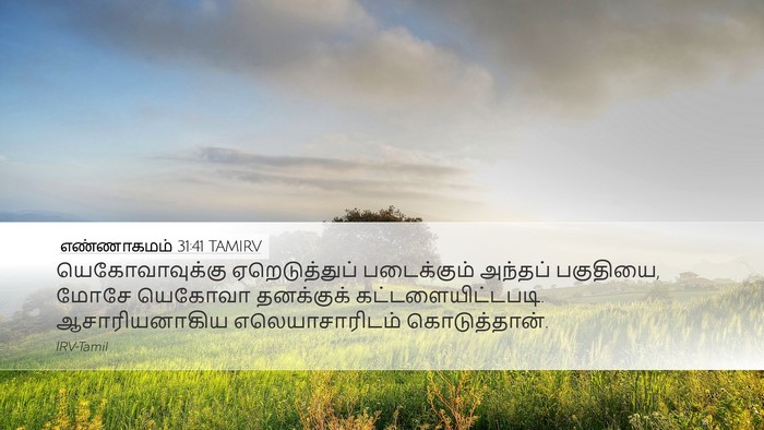 எண்ணாகமம் 31:41 TAMIRV Desktop Wallpaper - யெகோவாவுக்கு - Desktop Bible Verse Wallpaper