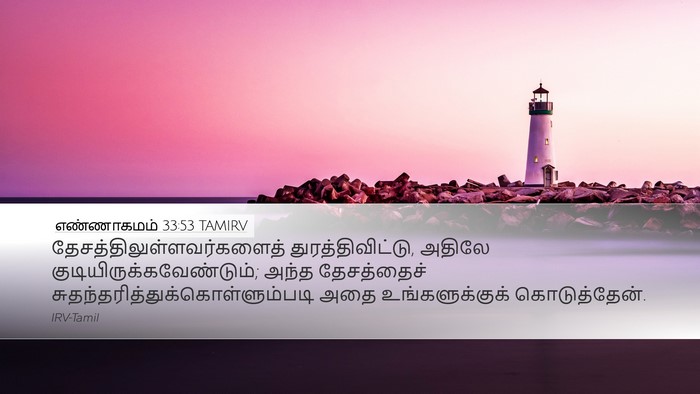 எண்ணாகமம் 33:53 TAMIRV Desktop Wallpaper -  - Desktop Bible Verse Wallpaper