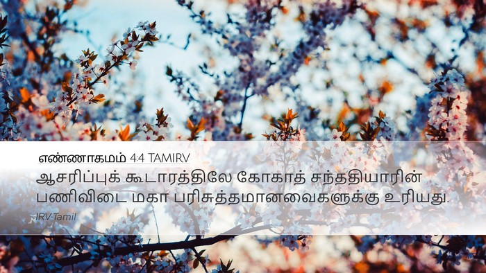 எண்ணாகமம் 4:4 TAMIRV Bible Verse Image