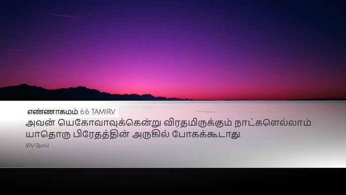 எண்ணாகமம் 6:6 TAMIRV Bible Verse Image