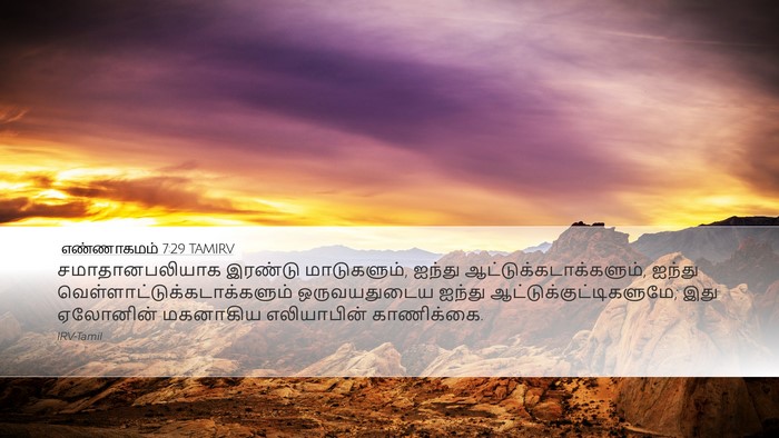 எண்ணாகமம் 7:29 TAMIRV Desktop Wallpaper - சமாதானபலியாக - Desktop Bible Verse Wallpaper