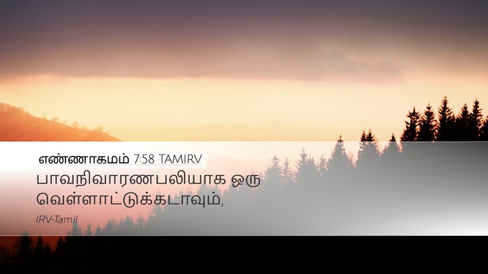 எண்ணாகமம் 7:58 TAMIRV Desktop Wallpaper - பாவநிவாரணபலியாக - Desktop Bible Verse Wallpaper