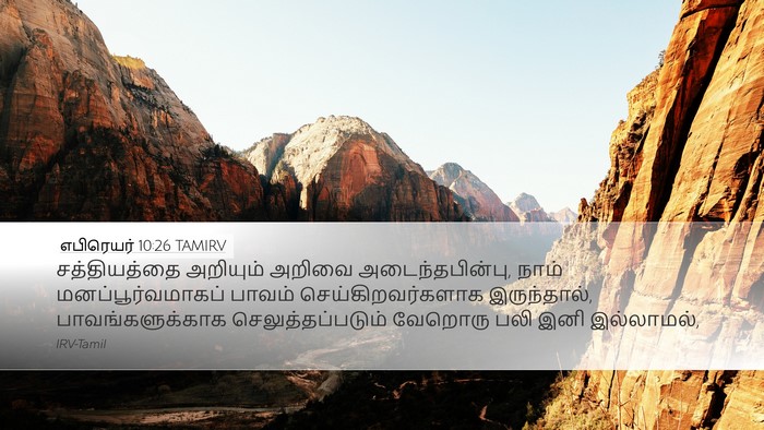 எபிரெயர் 10:26 TAMIRV Bible Verse Image