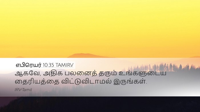எபிரெயர் 10:35 TAMIRV Bible Verse Image