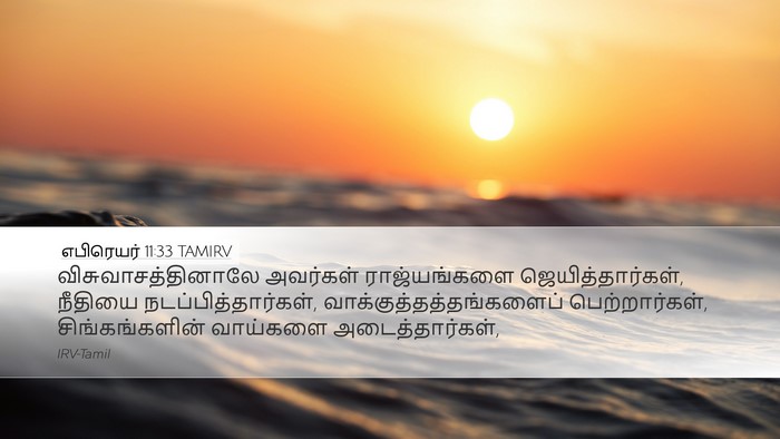 எபிரெயர் 11:33 TAMIRV Bible Verse Image