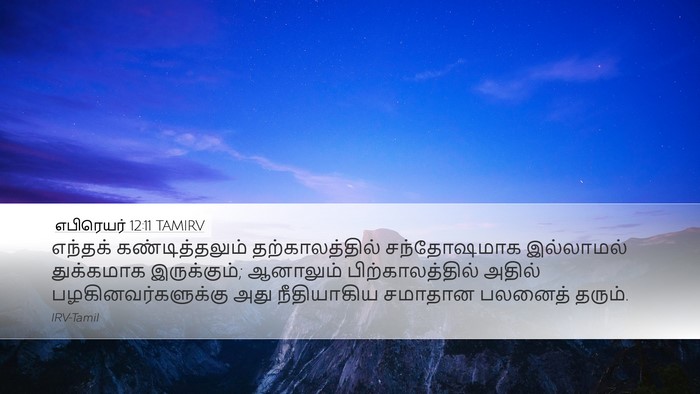 எபிரெயர் 12:11 TAMIRV Bible Verse Image