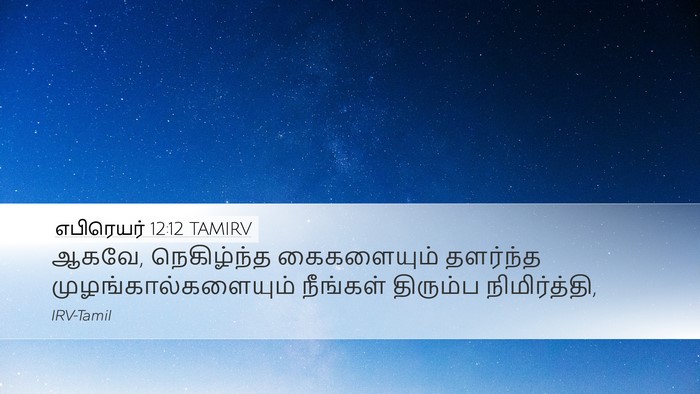 எபிரெயர் 12:12 TAMIRV Bible Verse Image