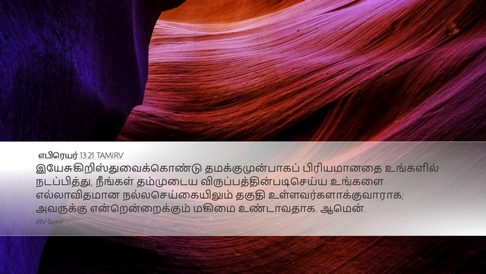 எபிரெயர் 13:21 TAMIRV Bible Verse Image