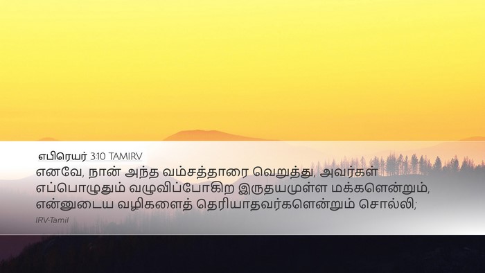 எபிரெயர் 3:10 TAMIRV Bible Verse Image