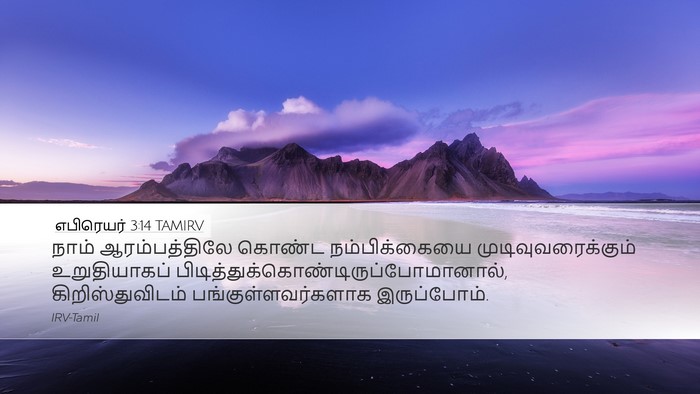 எபிரெயர் 3:14 TAMIRV Bible Verse Image