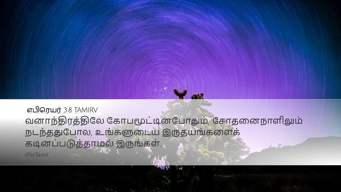 எபிரெயர் 3:8 TAMIRV Bible Verse Image