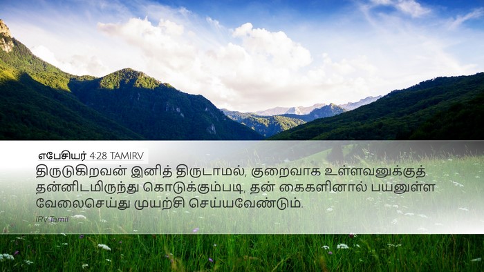 எபேசியர் 4:28 TAMIRV Bible Verse Image