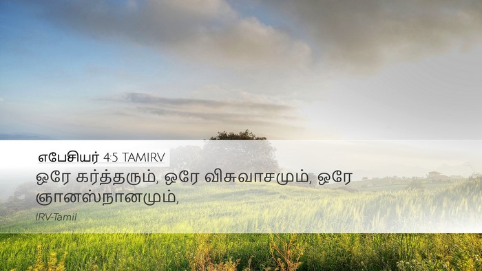 எபேசியர் 4:5 TAMIRV Bible Verse Image