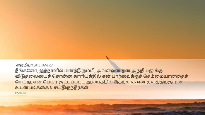 எரேமியா 34:15 TAMIRV Bible Verse Image