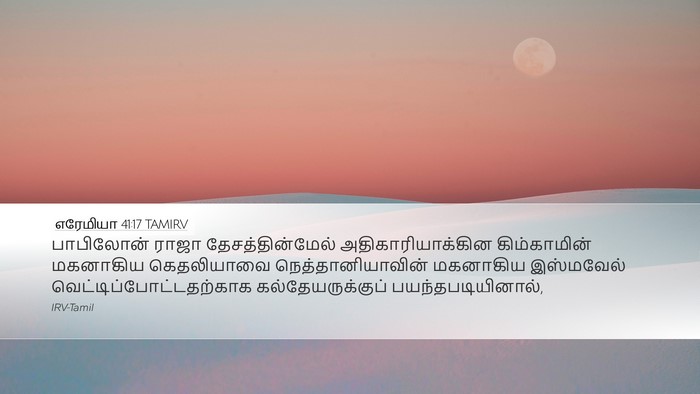 எரேமியா 41:17 TAMIRV Desktop Wallpaper - பாபிலோன் ராஜா - Desktop Bible Verse Wallpaper