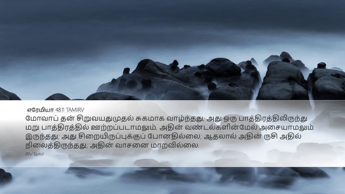 எரேமியா 48:11 TAMIRV Bible Verse Image