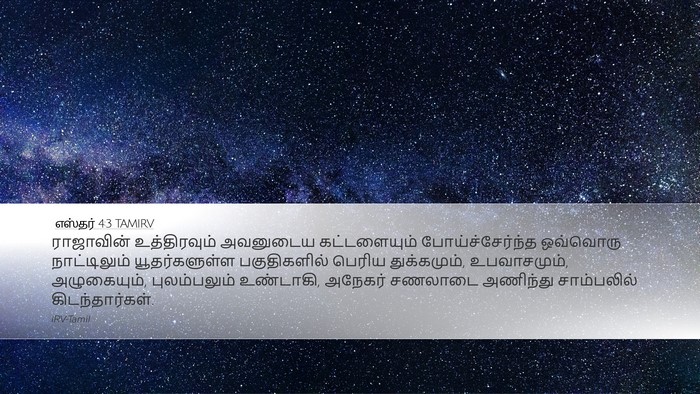 எஸ்தர் 4:3 TAMIRV Desktop Wallpaper - ராஜாவின் - Desktop Bible Verse Wallpaper