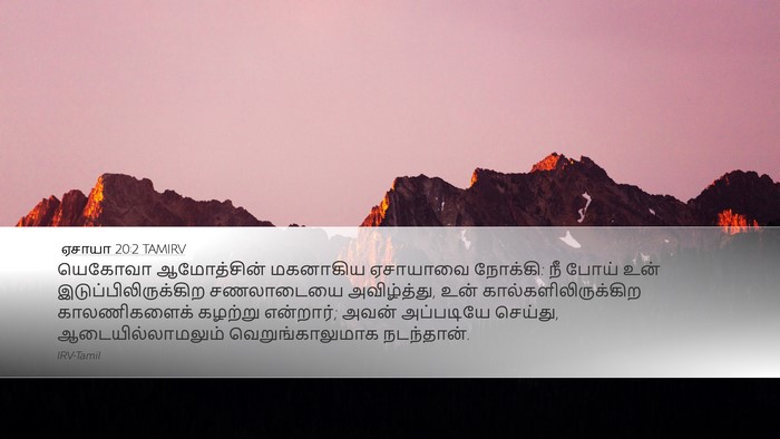 ஏசாயா 20:2 TAMIRV Bible Verse Image
