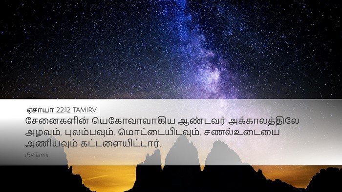 ஏசாயா 22:12 TAMIRV Bible Verse Image