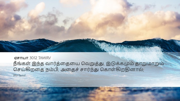 ஏசாயா 30:12 TAMIRV Bible Verse Image