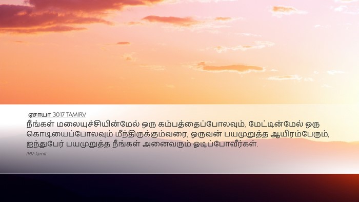 ஏசாயா 30:17 TAMIRV Bible Verse Image