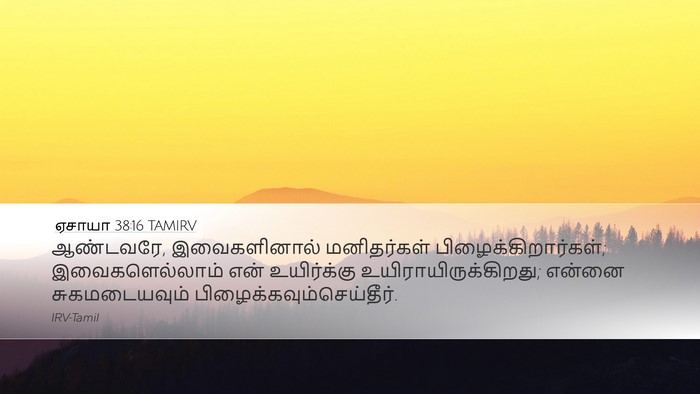 ஏசாயா 38:16 TAMIRV Bible Verse Image