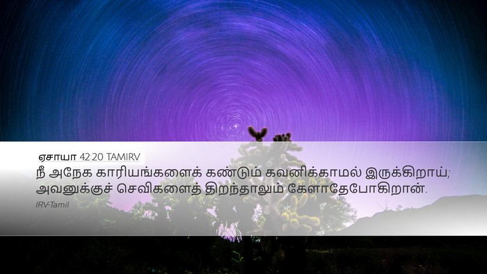 ஏசாயா 42:20 TAMIRV Desktop Wallpaper - நீ அநேக - Desktop Bible Verse Wallpaper