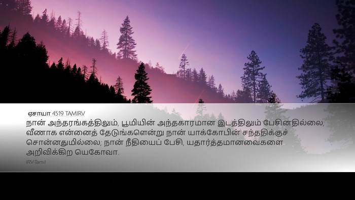 ஏசாயா 45:19 TAMIRV Bible Verse Image