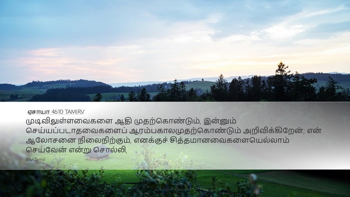 ஏசாயா 46:10 TAMIRV Bible Verse Image