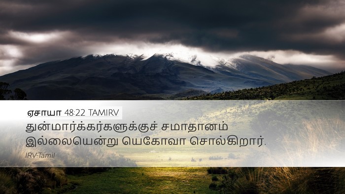 ஏசாயா 48:22 TAMIRV Bible Verse Image