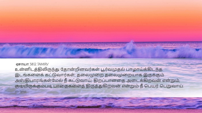 ஏசாயா 58:12 TAMIRV Bible Verse Image