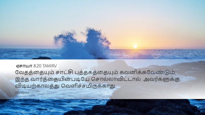 ஏசாயா 8:20 TAMIRV Bible Verse Image