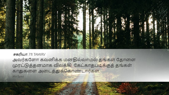 சகரியா 7:11 TAMIRV Bible Verse Image