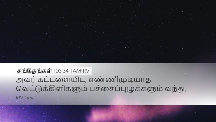 சங்கீதங்கள் 105:34 TAMIRV Bible Verse Image
