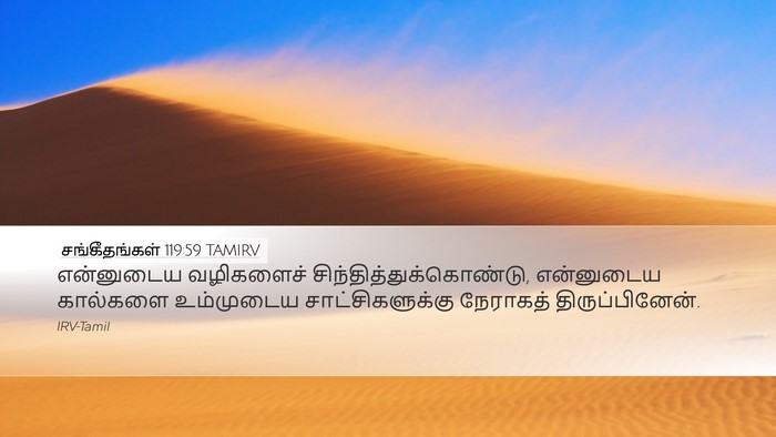 சங்கீதங்கள் 119:59 TAMIRV Bible Verse Image