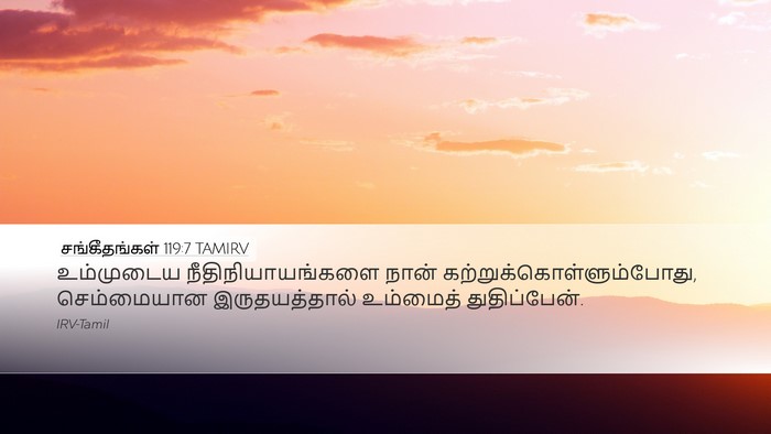 சங்கீதங்கள் 119:7 TAMIRV Bible Verse Image