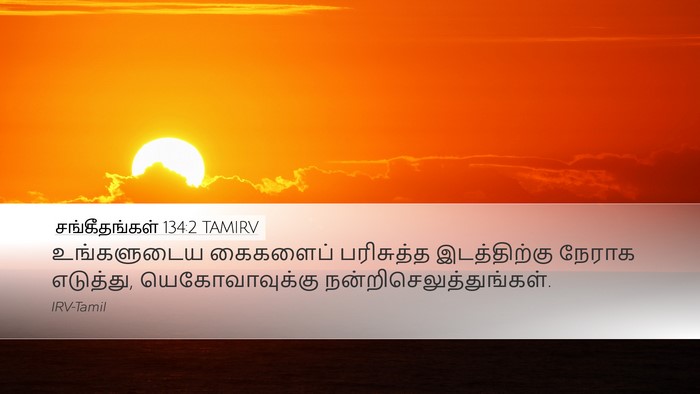 சங்கீதங்கள் 134:2 TAMIRV Bible Verse Image
