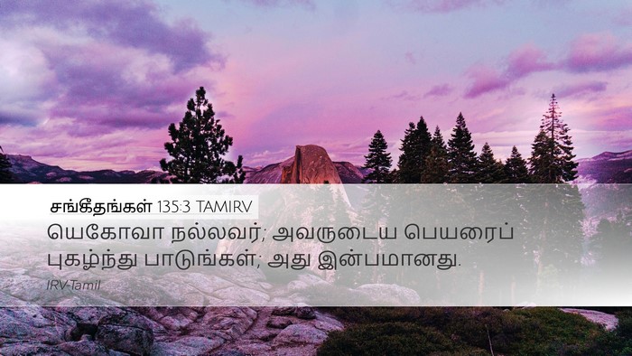 சங்கீதங்கள் 135:3 TAMIRV Desktop Wallpaper - யெகோவா நல்லவர்; - Desktop Bible Verse Wallpaper