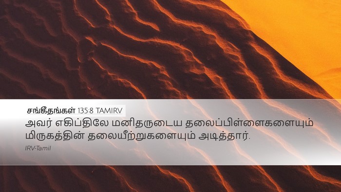 சங்கீதங்கள் 135:8 TAMIRV Desktop Wallpaper - அவர் எகிப்திலே - Desktop Bible Verse Wallpaper