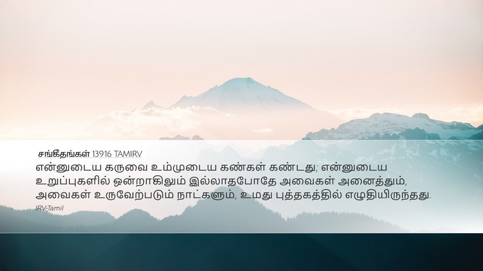 சங்கீதங்கள் 139:16 TAMIRV Desktop Wallpaper - என்னுடைய கருவை - Desktop Bible Verse Wallpaper