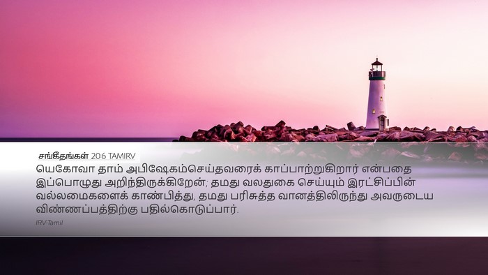 சங்கீதங்கள் 20:6 TAMIRV Bible Verse Image