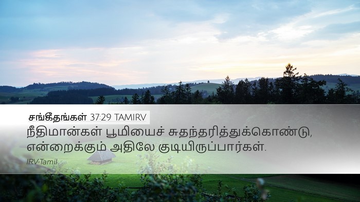 சங்கீதங்கள் 37:29 TAMIRV Bible Verse Image