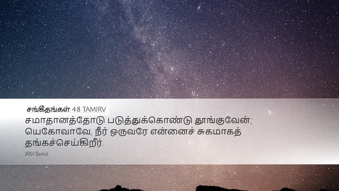 சங்கீதங்கள் 4:8 TAMIRV Bible Verse Image
