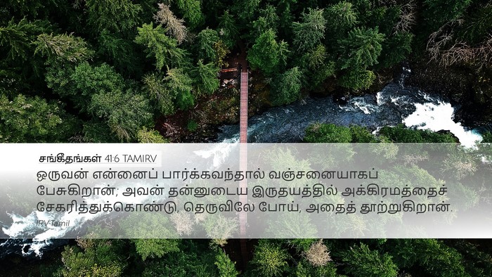 சங்கீதங்கள் 41:6 TAMIRV Desktop Wallpaper - ஒருவன் என்னைப் - Desktop Bible Verse Wallpaper