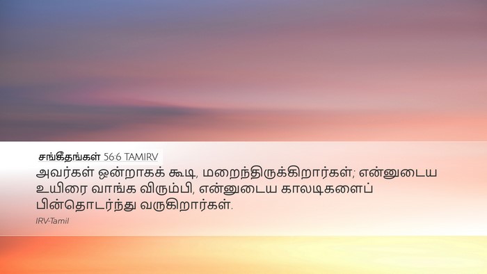 சங்கீதங்கள் 56:6 TAMIRV Bible Verse Image