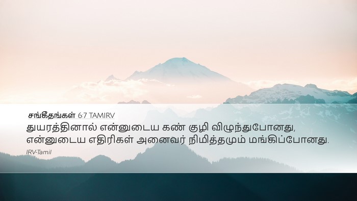 சங்கீதங்கள் 6:7 TAMIRV Desktop Wallpaper - துயரத்தினால் - Desktop Bible Verse Wallpaper