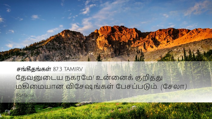 சங்கீதங்கள் 87:3 TAMIRV Desktop Wallpaper - தேவனுடைய நகரமே! - Desktop Bible Verse Wallpaper